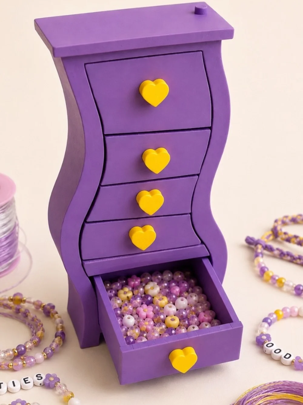 Mini Purple 3D Printed Drawer Organizer – Trinket, Jewelry & Small Item Storage